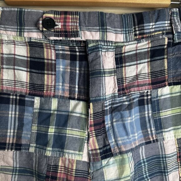 Brooks Brothers Bermuda Shorts Mens 38 Madras Plaid 100% Cotton Patchwork Preppy - Picture 4 of 11